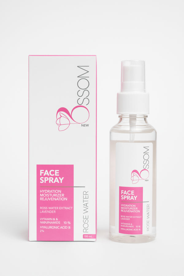 Blossom Face Spray – Hydrating Facial Mist with Hyaluronic Acid & Niacinamide | Aloe Vera & Lavender Dewy Glow Spray (100ml)