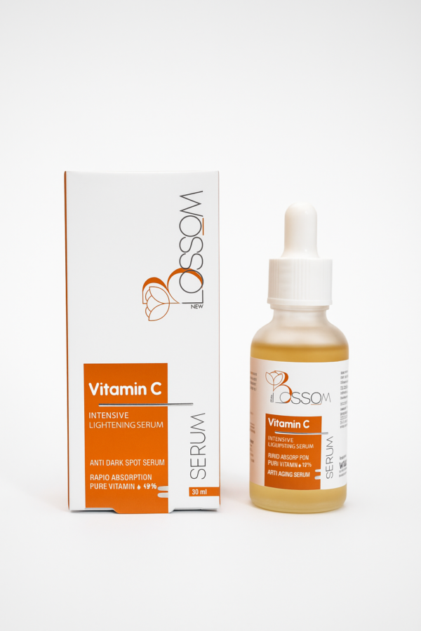Blossom Vitamin C Serum – 15% Pure Vitamin C Brightening Serum with Vitamin E & Tetrahexyldecyl Ascorbate | Antioxidant Glow Serum (20ml)