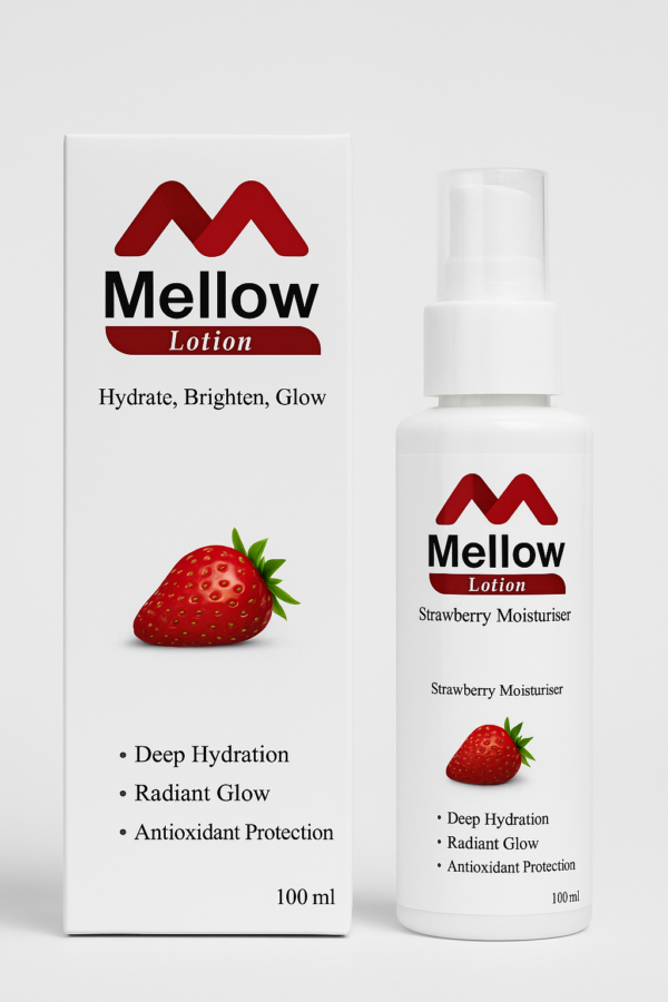 Mellow Strawberry Hydrating Lotion – Deep Moisture Glow Lotion with Hyaluronic Acid & Niacinamide | 100ml