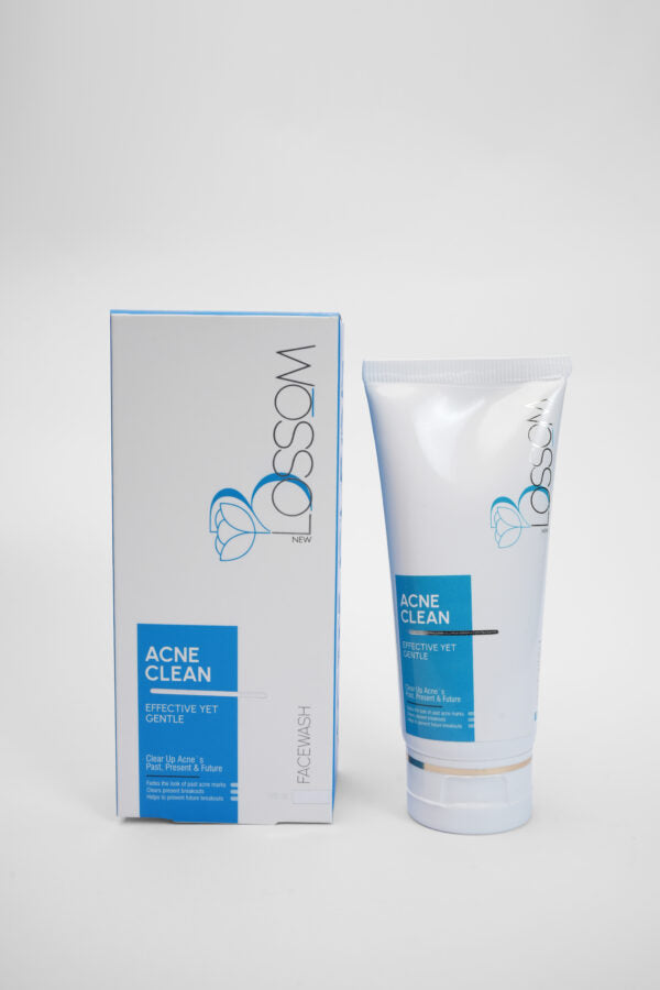 Blossom Acne Clean Face Wash – Salicylic Acid + Glycolic Acid Acne Control Cleanser | Oil Control, Spot Reduction & Skin Clarifying Face Wash (100ml)