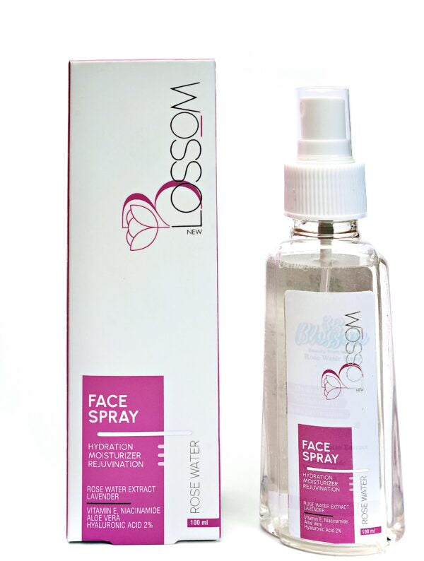 Blossom Face Spray – Hydrating Facial Mist with Hyaluronic Acid & Niacinamide | Aloe Vera & Lavender Dewy Glow Spray (100ml)